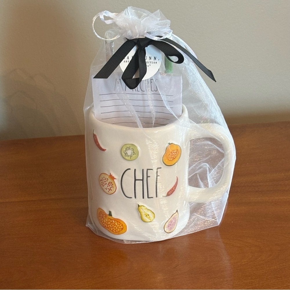 Rae Dunn CHEF Mug w/ Recipe Notepad & 3 Rae Dunn Pencils ~ New w/ Tags‎